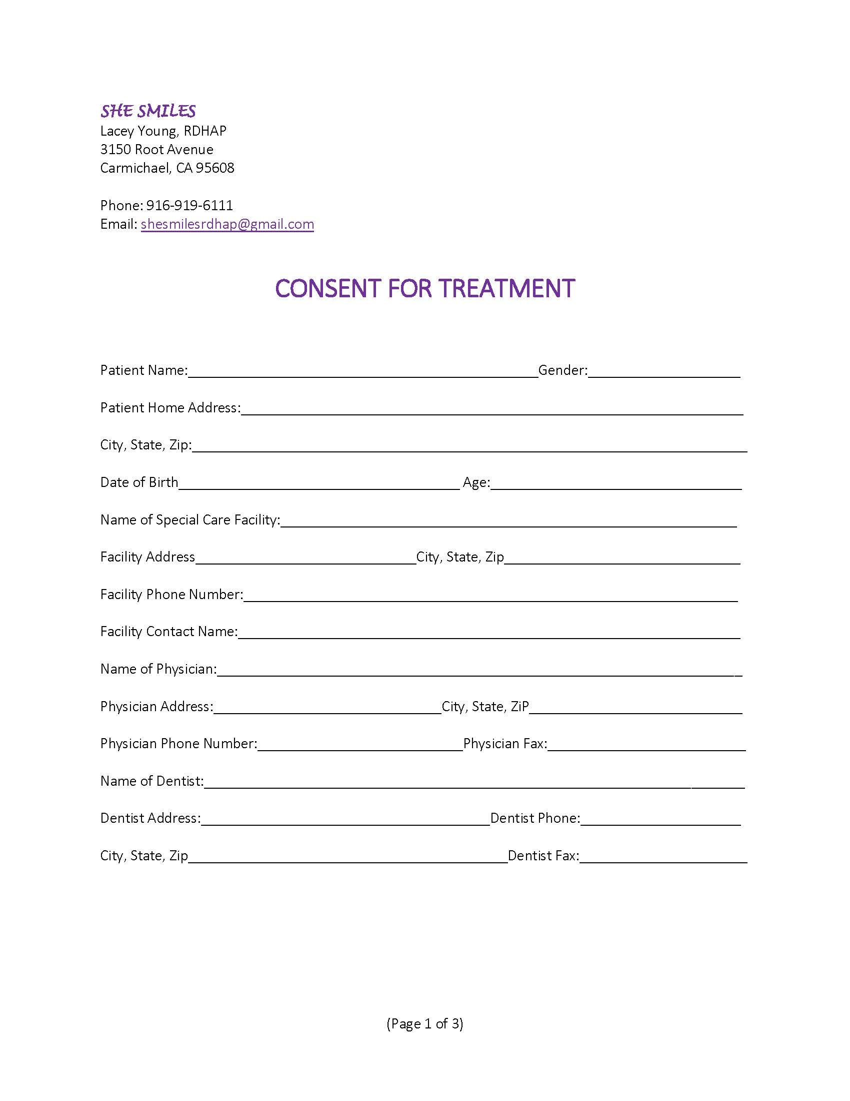 Consent forms Page 1 1