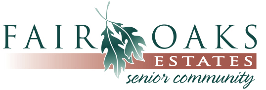 Fair oaks estates senior community logo.
