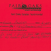 A red envelope with a note on it that says fair oaks testimonial.